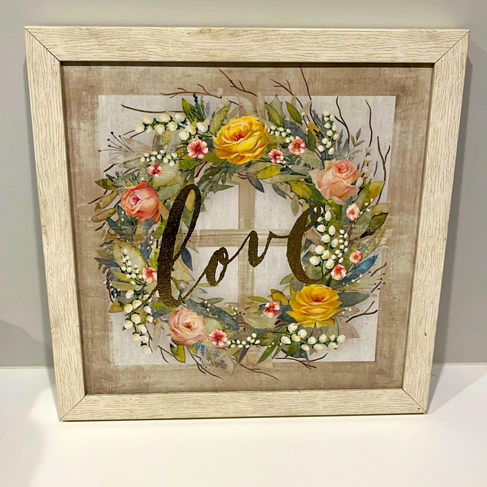 Framed canvas art from Kirkland’s, 12”x12”